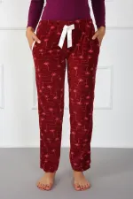 Moda Çizgi Bayan Welsoft Polar Tek Alt Pijama 210049