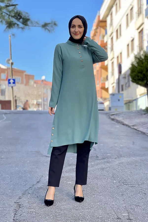 Moda Çizgi Desenli Tunik