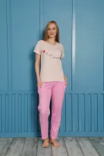 Moda Çizgi Kadın Penye Pijama