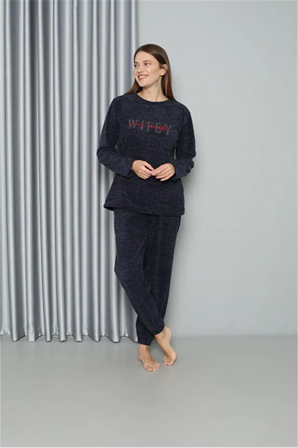 Moda Çizgi Welsoft Polar Kadın Pijama Takımı 8517