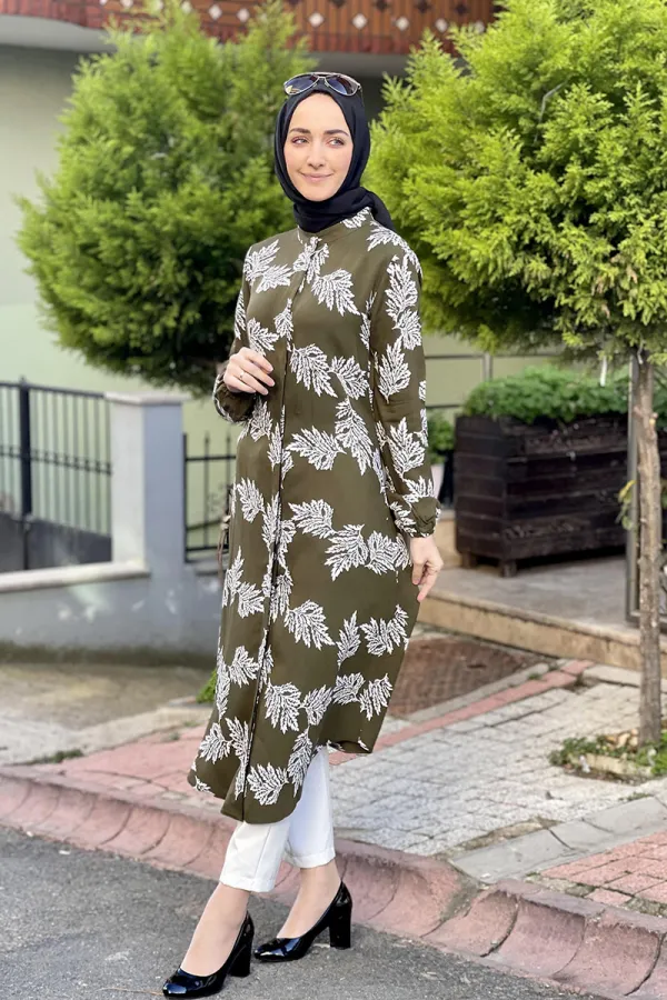 Moda Çizgi Desenli Tunik