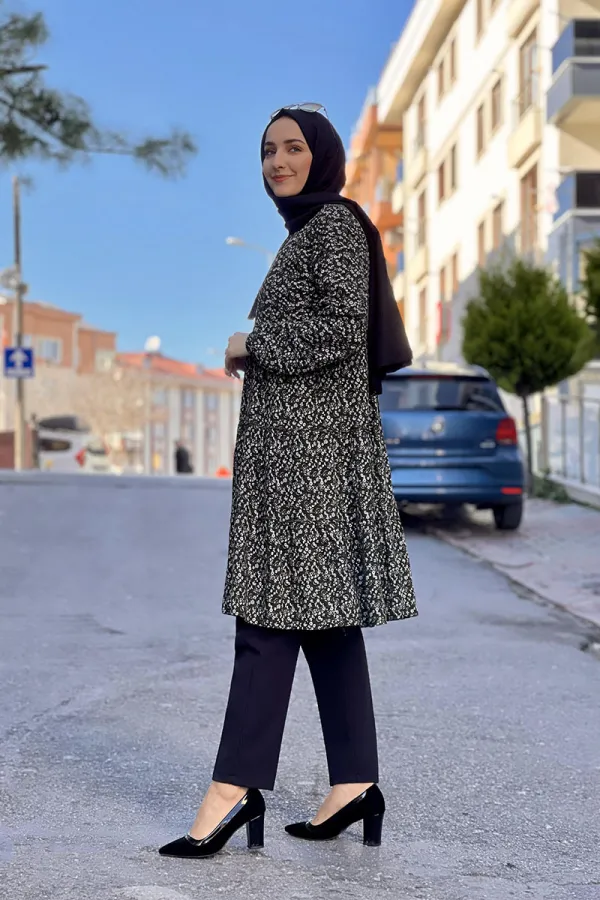 Moda Çizgi Desenli Tunik