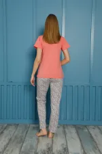 Moda Çizgi Kadın Pamuk Pijama Takım 20500N