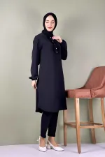 Moda Çizgi Desenli Tunik