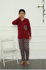 Moda Çizgi Erkek Çocuk Penye Pijama Takım 20385