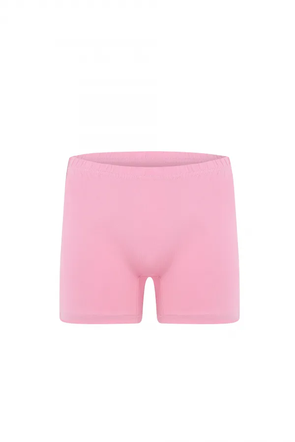 Moda Çizgi Kadın Penye 3lü Boxer Pembe 40260