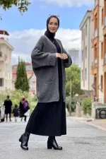 Moda Çizgi Triko Hırka