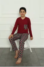 Moda Çizgi Erkek Çocuk Penye Pijama Takım 20385