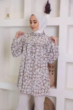 Moda Çizgi Desenli Tunik