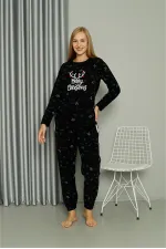 Moda Çizgi Welsoft Polar Kadın Pijama Takımı 8514