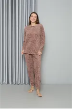 Moda Çizgi Welsoft Polar Kadın Pijama Takımı 8519