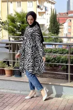 Moda Çizgi Desenli Tunik