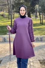 Moda Çizgi Desenli Tunik