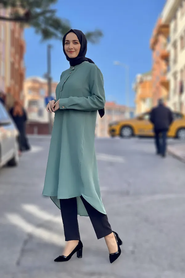 Moda Çizgi Desenli Tunik