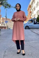 Moda Çizgi Desenli Tunik