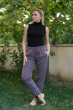 Moda Çizgi Kadın Welsoft Polar Tek Alt Pijama 210054