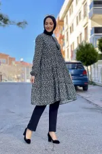 Moda Çizgi Desenli Tunik