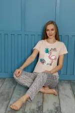 Moda Çizgi Kadın Pamuk Pijama Takım 20500P