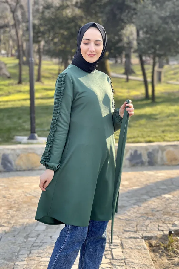 Moda Çizgi Desenli Tunik