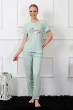 Moda Çizgi Kadın Kısa Kol Pijama Takım 4140