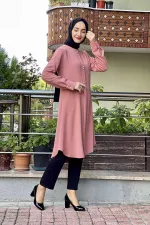 Moda Çizgi Desenli Tunik