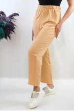 Moda Çizgi Aerobin Pantolon camel