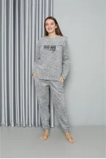 Moda Çizgi Welsoft Polar Kadın Pijama Takımı 8518