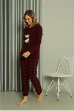 Moda Çizgi Welsoft Kadın Polar Sevgili Kombini Pijama Takımı 50120 Tek Takım Fiyatıdır