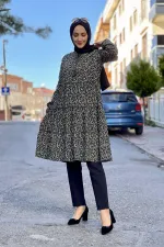 Moda Çizgi Desenli Tunik