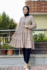 Moda Çizgi Desenli Tunik