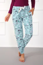 Moda Çizgi Bayan Welsoft Polar Tek Alt Pijama 210046