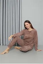 Moda Çizgi Welsoft Polar Kadın Pijama Takımı 8519