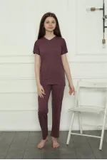 Moda Çizgi Kız Çocuk Penye Pijama Takım 20399