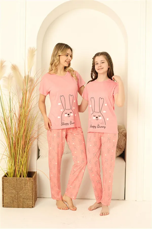 Moda Çizgi Anne Kız Aile Pijama Takım Ayrı Ayrı Satılır 50100