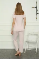 Moda Çizgi Kadın Penye Pijama Takım 4157