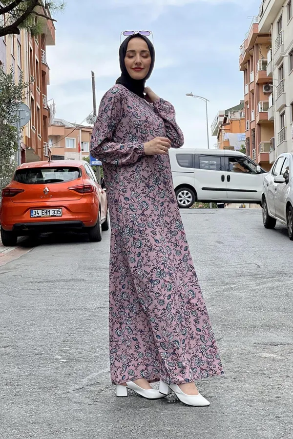 Moda Çizgi Tesettür Elbise