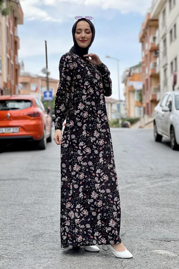 Moda Çizgi Tesettür Elbise