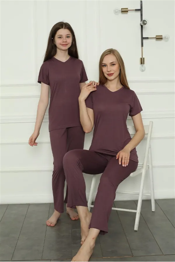 Moda Çizgi Anne Kız Aile Penye Pijama Takım Ayrı Ayrı Satılır. Fiyatları Farklıdır 50106