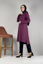 Moda Çizgi Desenli Tunik