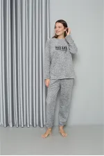 Moda Çizgi Welsoft Polar Kadın Pijama Takımı 8518