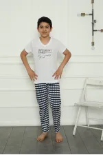 Moda Çizgi Erkek Çocuk Penye Pijama Takım 20390