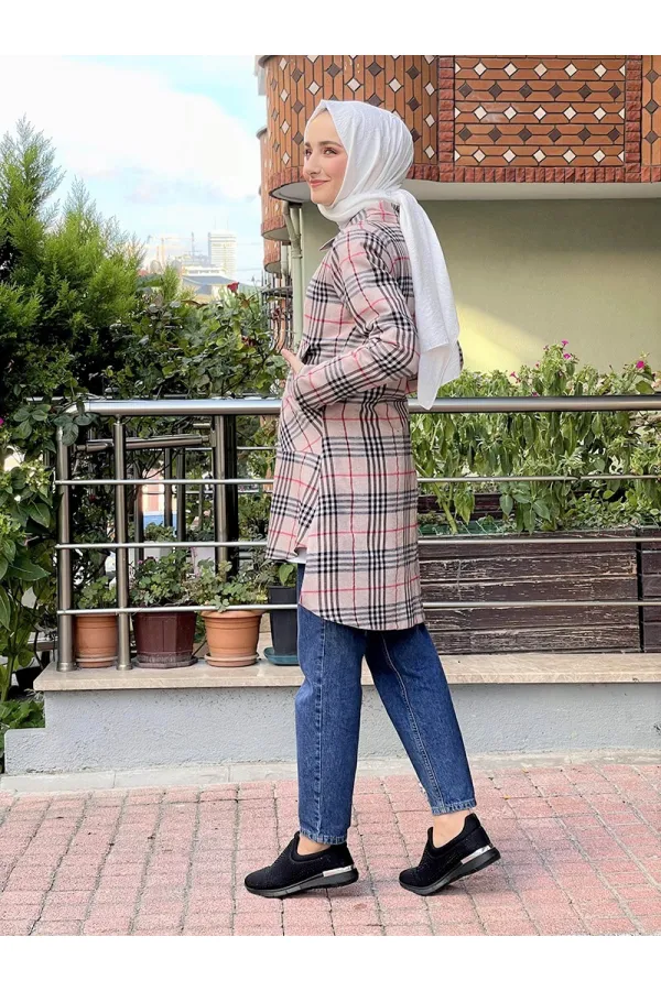 Moda Çizgi Desenli Tunik