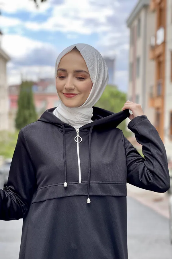 Moda Çizgi Desenli Tunik