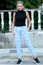 Moda Çizgi Kadın Welsoft Polar Tek Alt Pijama 210059