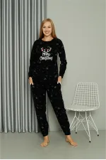 Moda Çizgi Welsoft Polar Kadın Pijama Takımı 8514