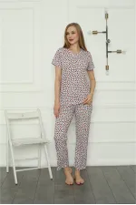 Moda Çizgi Kadın Penye Pijama Takım 4166