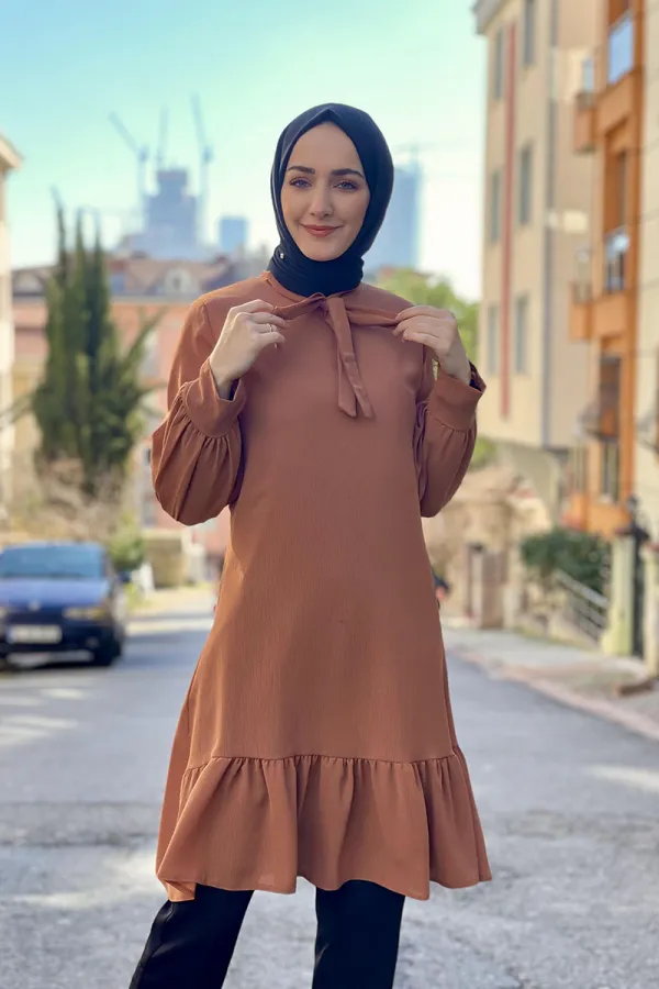 Moda Çizgi Desenli Tunik