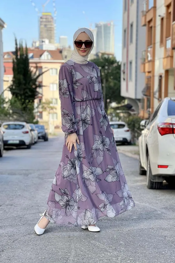 Moda Çizgi Tesettür Elbise