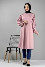 Moda Çizgi Desenli Tunik