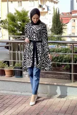 Moda Çizgi Desenli Tunik